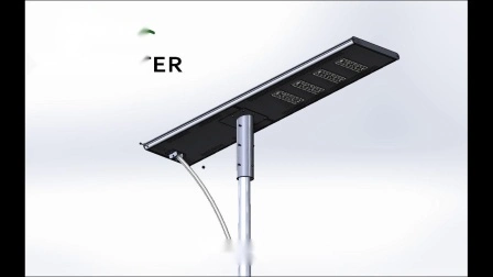 ISO9001 Shoebox Model All in One with Pole Solar Street LED Light