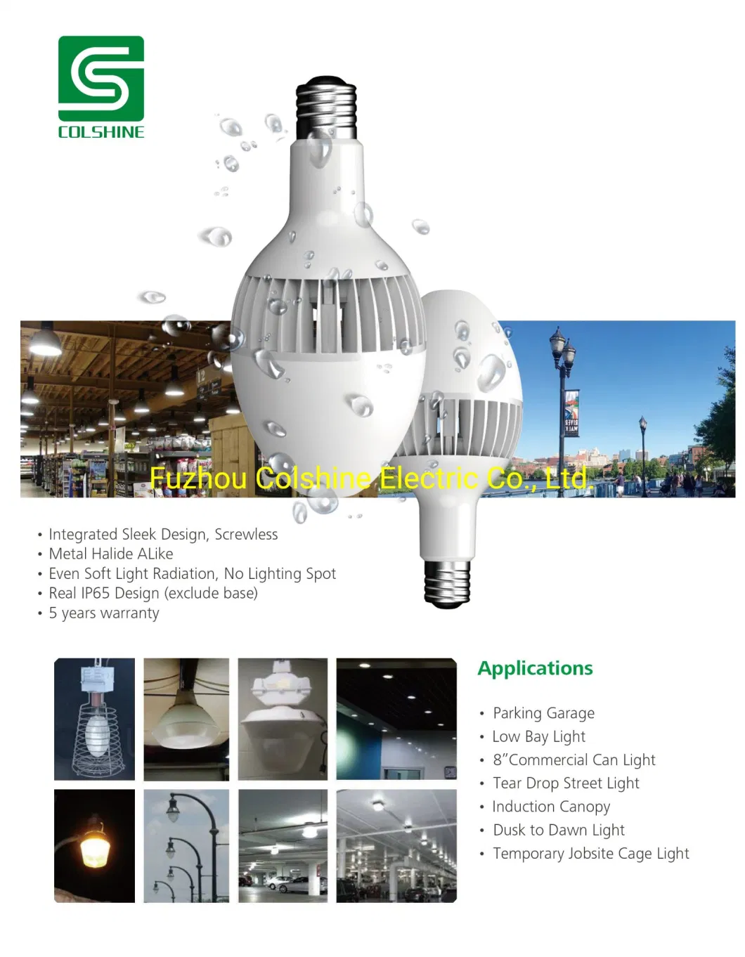 IP65 Waterproof LED Corn Bulb High Lumen 150lm/W