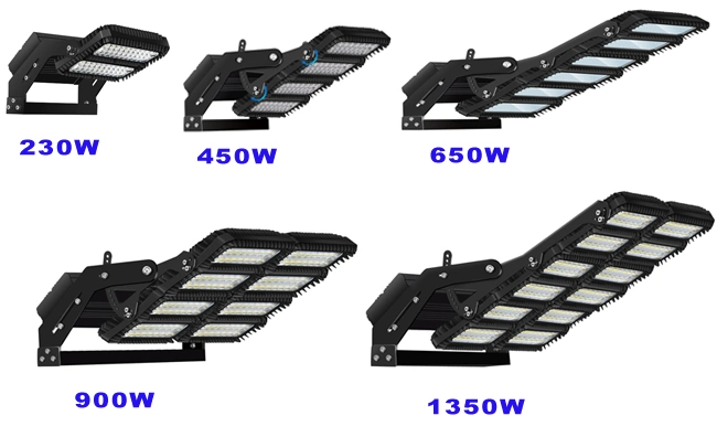 Narrow Beam 15&deg; 25&deg; 60&deg; 90&deg; Asy Angle 200W 450W 650W 900W 1350W IP67 Waterproof LED Stadium Light Sport Field Light High Mast Light